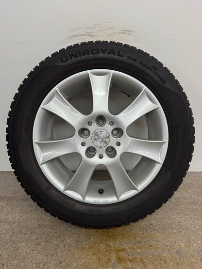 TOP Audi A1 8X Skoda Fabia 5J 6V Roomster Rapid NH VW Cross Polo 6R 9N 15 Zoll Winterräder Winterreifen Felgen Alufelgen 185/60 R15 88T M+S Winterkomplettradsatz Silber KBA47826 5x100