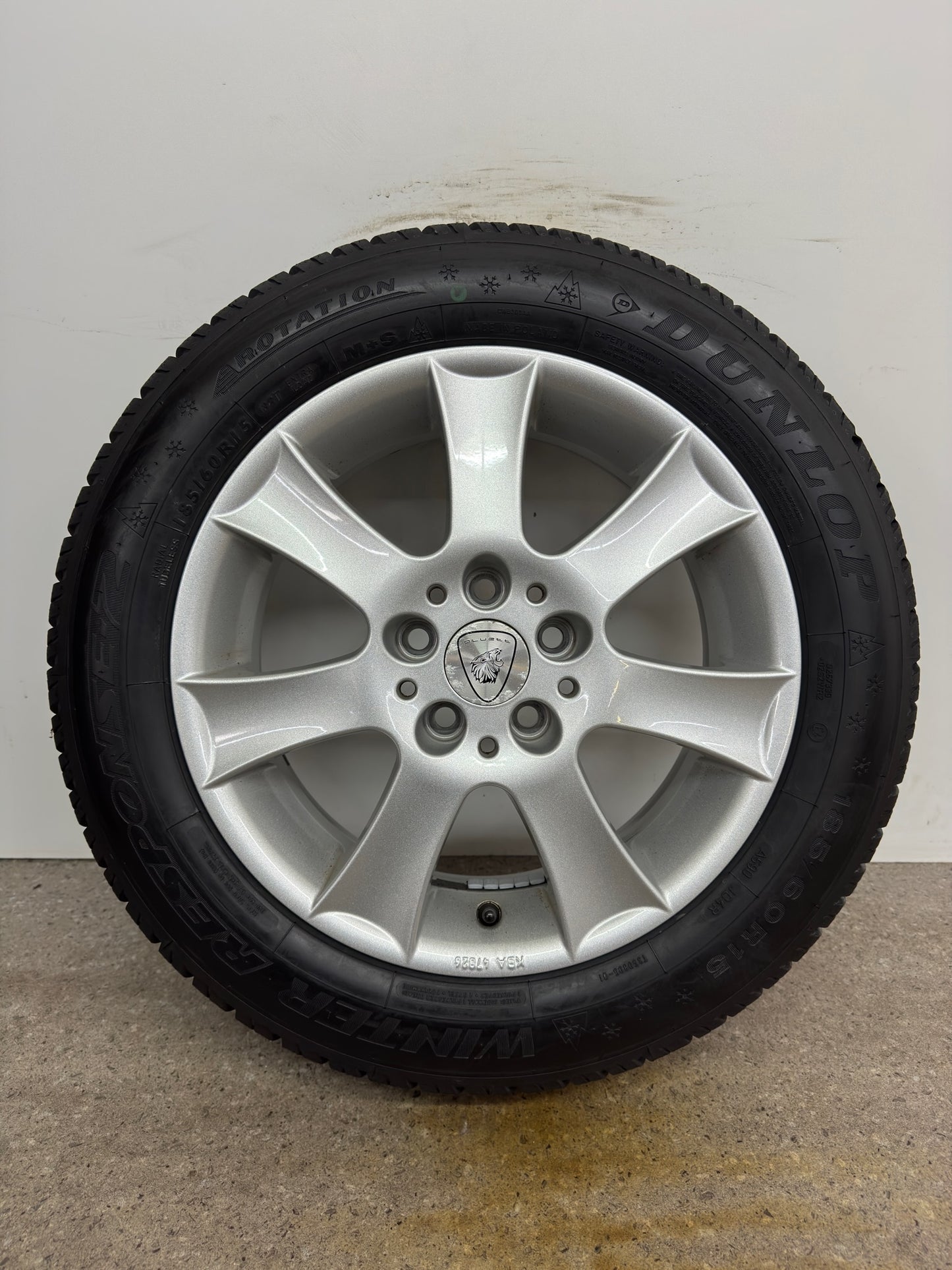 TOP Audi A1 8X Skoda Fabia 5J 6V Roomster Rapid NH VW Cross Polo 6R 9N 15 Zoll Winterräder Winterreifen Felgen Alufelgen 185/60 R15 88T M+S Winterkomplettradsatz Silber KBA47826 5x100