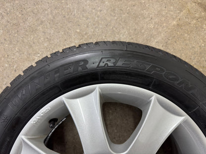 TOP Audi A1 8X Skoda Fabia 5J 6V Roomster Rapid NH VW Cross Polo 6R 9N 15 Zoll Winterräder Winterreifen Felgen Alufelgen 185/60 R15 88T M+S Winterkomplettradsatz Silber KBA47826 5x100