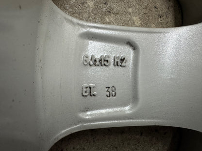 TOP Audi A1 8X Skoda Fabia 5J 6V Roomster Rapid NH VW Cross Polo 6R 9N 15 Zoll Winterräder Winterreifen Felgen Alufelgen 185/60 R15 88T M+S Winterkomplettradsatz Silber KBA47826 5x100