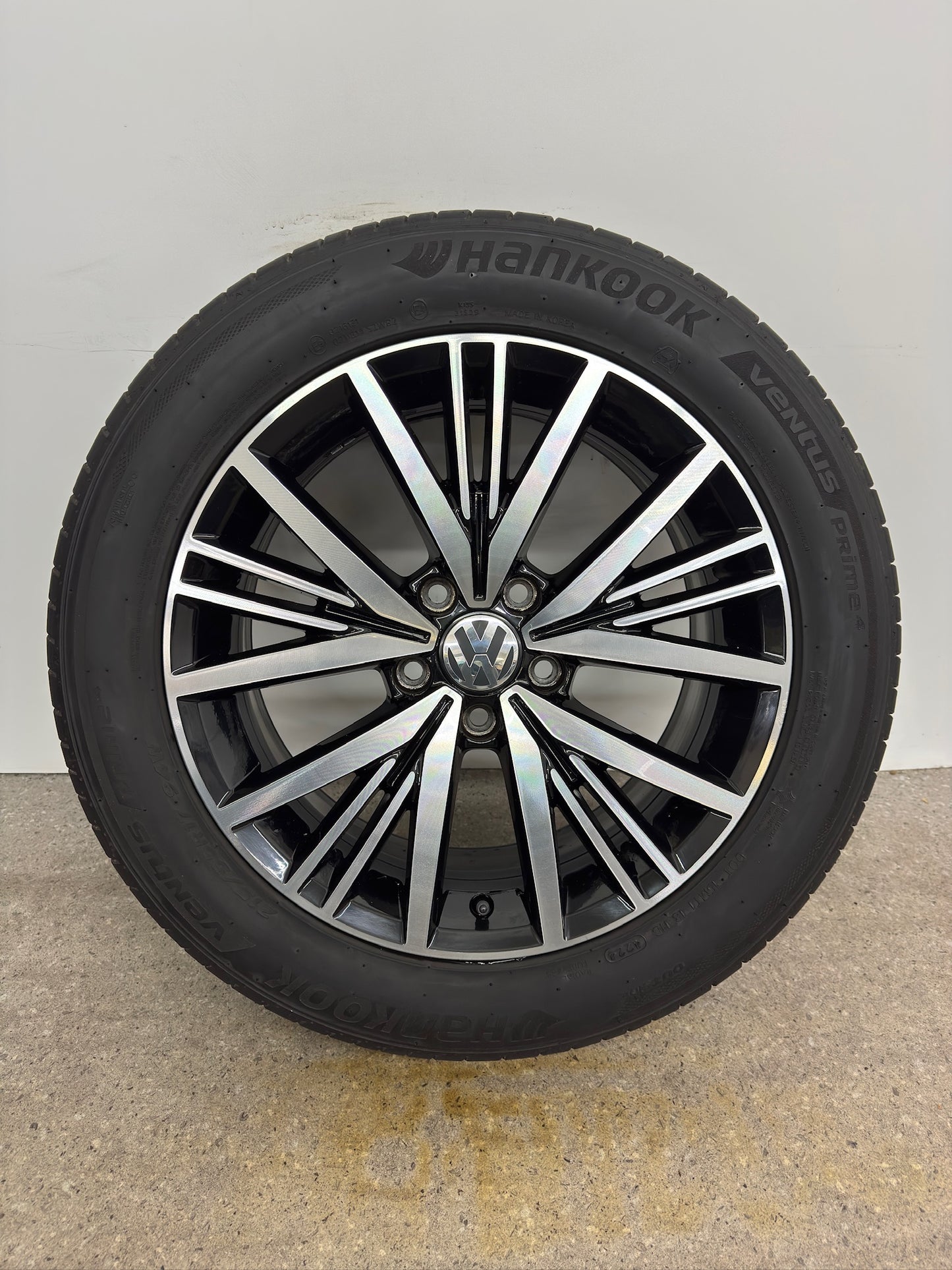 TOP DOT2024 Original VW Beetle 5C Linas 17 Zoll Sommerräder Sommerreifen Felgen 5C0601025BQ Alufelgen 215/55 R17 94W Sport Cabriolet Facelift Sommerradsatz Schwarz-Silber glanzgedreht