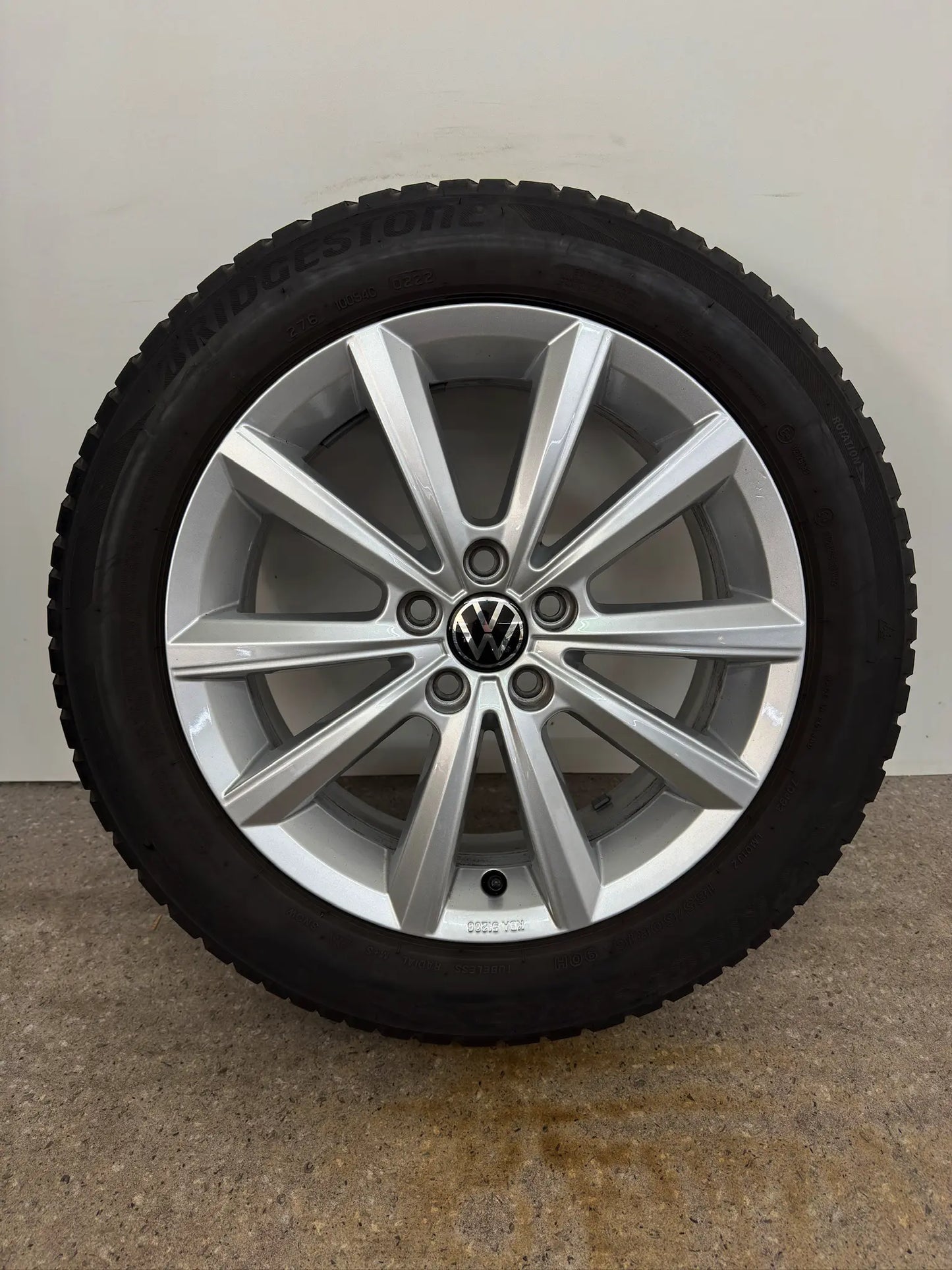 TOP DOT22 Original VW Polo VI 6 2G AW 16 Zoll Merano Winterräder Winterreifen Felgen 2G0601025A 2G0071496 Alufelgen 185/60 R16 90H KBA 51206 R-Line Silber 5x100 6x16 ET45 Winterradsatz
