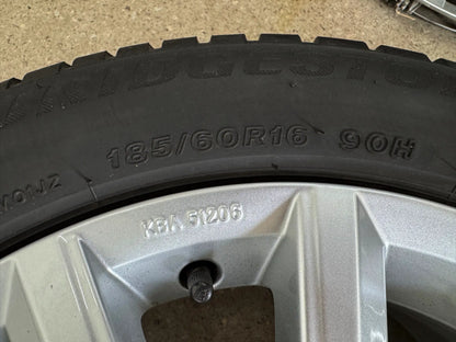 TOP DOT22 Original VW Polo VI 6 2G AW 16 Zoll Merano Winterräder Winterreifen Felgen 2G0601025A 2G0071496 Alufelgen 185/60 R16 90H KBA 51206 R-Line Silber 5x100 6x16 ET45 Winterradsatz