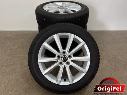 TOP DOT22 Original VW Polo VI 6 2G AW 16 Zoll Merano Winterräder Winterreifen Felgen 2G0601025A 2G0071496 Alufelgen 185/60 R16 90H KBA 51206 R-Line Silber 5x100 6x16 ET45 Winterradsatz