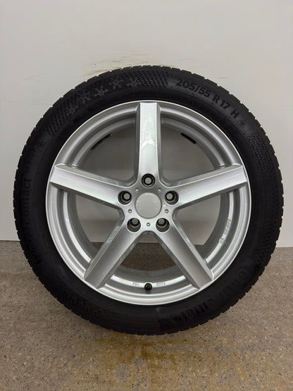 TOP DOT22 Skoda Octavia IV NX 17 Zoll Winterräder Winterreifen Felgen Alufelgen Silber 205/55 R17 91H KBA52975 M+S Limousine Kombi Winterradsatz MwSt.