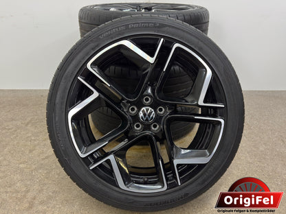 TOP DOT24 Original VW T-Cross C1 York 18 Zoll Sommerräder Sommerreifen Felgen 2GM601025AM 2GM601025AN Alufelgen 215/45 R18 89V R-Line Sport Edition Schwarz Glanz 7x18 ET39 5x100 Sommerradsatz SUV