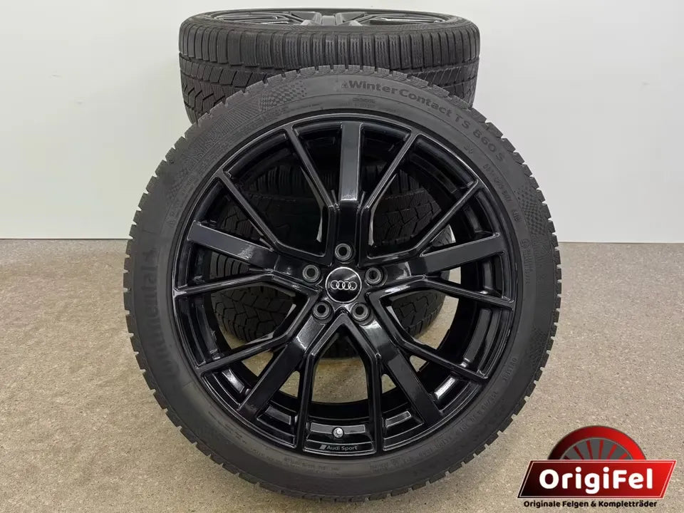 TOP Original Audi Q3 RSQ3 F3 FJ 20 Zoll Winterräder Winterreifen Felgen 83A601025A 83A601025T Alufelgen Audi Sport RS Q3 Schwarz Black 8,5x20 ET38 5x112 255/40 R20 101W Winterradsatz Sportback