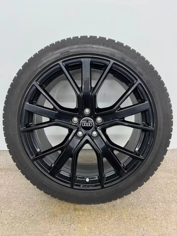 TOP Original Audi Q3 RSQ3 F3 FJ 20 Zoll Winterräder Winterreifen Felgen 83A601025A 83A601025T Alufelgen Audi Sport RS Q3 Schwarz Black 8,5x20 ET38 5x112 255/40 R20 101W Winterradsatz Sportback