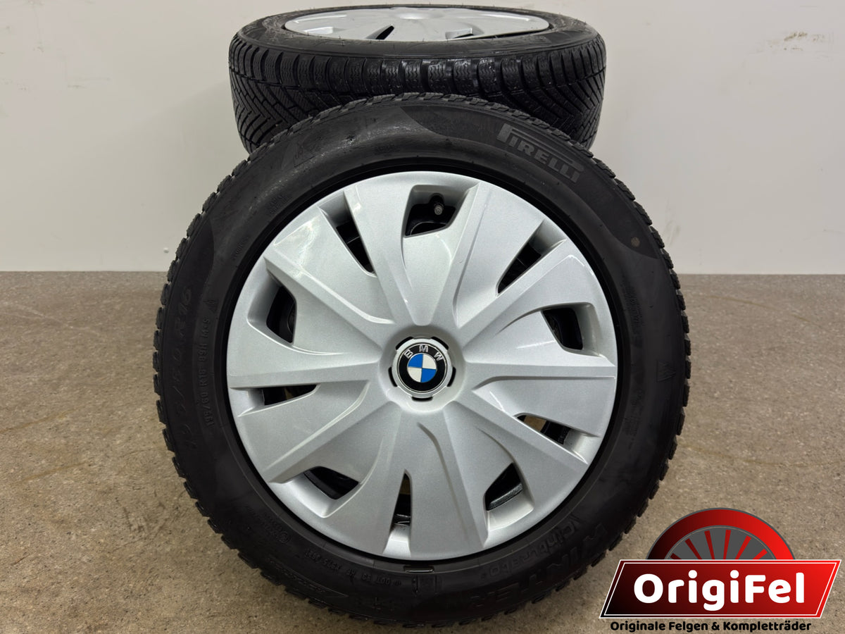 TOP Original BMW 1er F40 2er Gran Coupé F44 16 Zoll Winterräder Winterreifen inkl. Blenden Felgen Stahlfelgen 6864660 195/60 R16 89H M+S 7x16 IS47 ET47 RDCi RDKS Pirelli BMW Stern * Winterradsatz