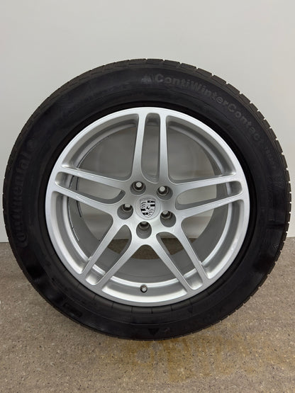 TOP Original Porsche Macan I 1 II 2 18 Zoll Felgen Alufelgen 95B601025DC 95B601025DD 8x18 ET21 9x18 ET21 95B SUV Silber Sport Felgensatz RDKS NO REIFEN NUR TRANSPORTSCHUTZ