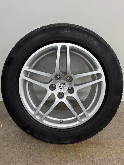 TOP Original Porsche Macan I 1 II 2 18 Zoll Felgen Alufelgen 95B601025DC 95B601025DD 8x18 ET21 9x18 ET21 95B SUV Silber Sport Felgensatz RDKS NO REIFEN NUR TRANSPORTSCHUTZ