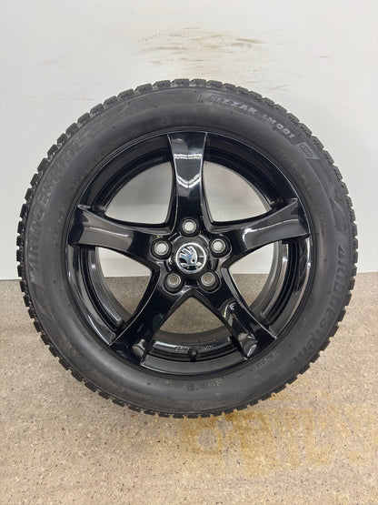 TOP Original Skoda Octavia III 3 5E 16 Zoll Felgen Schwarz KBA 49473 Alufelgen 6x16 ET48 5x112 Kombi Limousine Felgensatz