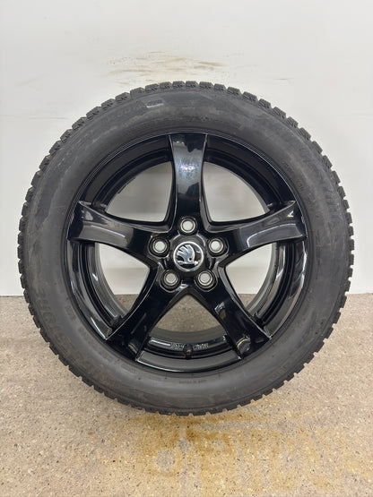 TOP Original Skoda Octavia III 3 5E 16 Zoll Felgen Schwarz KBA 49473 Alufelgen 6x16 ET48 5x112 Kombi Limousine Felgensatz
