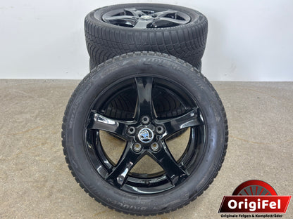 TOP Original Skoda Octavia III 3 5E 16 Zoll Felgen Schwarz KBA 49473 Alufelgen 6x16 ET48 5x112 Kombi Limousine Felgensatz