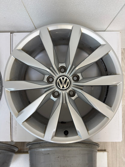TOP Original VW Golf VII 7 5G 17 Zoll Dijon Felgen Alufelgen 5G0601025CH 7x17 ET49 Silber Variant Kombi Limousine GTI GTD R-Line 5x112 Felgensatz MwSt. auweisbar