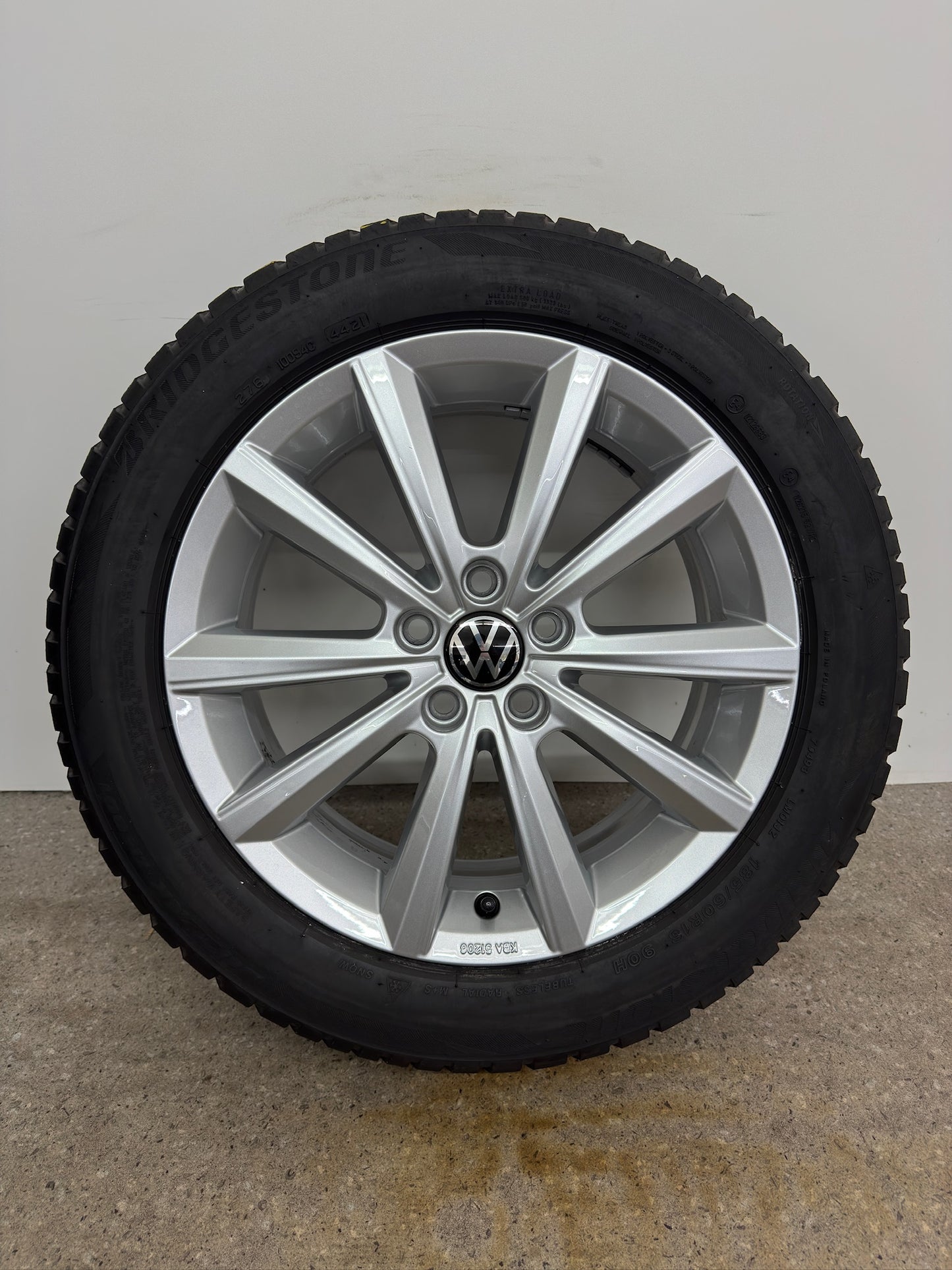 TOP Original VW Polo VI 6 2G AW 16 Zoll Merano Winterräder Winterreifen Felgen 2G0601025A 2G0071496 Alufelgen 185/60 R16 90H KBA 51206 R-Line Silber 5x100 6x16 ET45 Winterradsatz