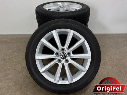 TOP Original VW Polo VI 6 2G AW 16 Zoll Merano Winterräder Winterreifen Felgen 2G0601025A 2G0071496 Alufelgen 185/60 R16 90H KBA 51206 R-Line Silber 5x100 6x16 ET45 Winterradsatz