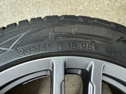 TOP Tesla Model 3 18 Zoll Winterräder Winterreifen Felgen Alufelgen BLE Sensoren RDKS Refresh 2020 Anthrazit M+S 235/45 R18 98V Winterradsatz 5x114,3 8x18 ET40 KBA 51744