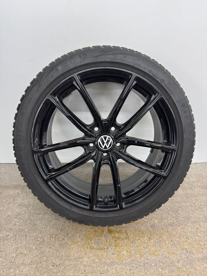 TOP VW Arteon 3H Tiguan I 1 5N 19 Zoll Winterräder Winterreifen Felgen Alufelgen Shooting Brake Variant R-Line Coupé Schwarz 225/45 R19 96V M+S Sport Winterradsatz SUV KBA51365