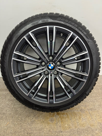 TOP ZUSTAND DOT24 7,2 / 6,5mm Original BMW 2er G42 3er G20 G21 4er G22 G23 18 Zoll M 790M Winterräder Winterreifen Felgen 8089890 Alufelgen 225/45 R18 95H RunFlat RFT RSC * Winterradsatz MwSt.