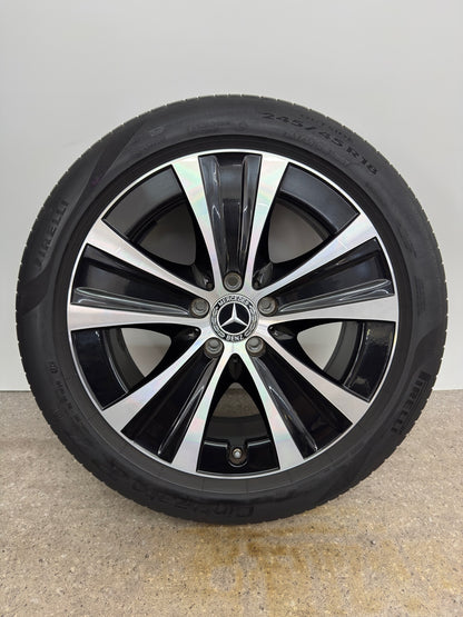 TOP ZUSTAND Original Mercedes E-Klasse W213 S213 C238 A238 18 Zoll Sommerräder Sommerreifen Felgen  A2134013700 A2134015300 245/45 R18 100Y 275/40 R18 103Y MO Schwarz Alufelgen Sommerradsatz MwSt.