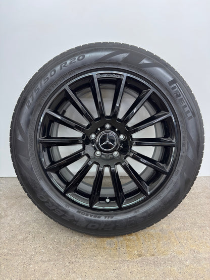 TOP ZUSTAND Original Mercedes G-Klasse W 463 W 465 20 Zoll AMG Ganzjahresreifen Felgen A4634011700 275/50 R20 113V MO Allwetterreifen Alufelgen Schwarz Sommerreifen Sommerräder SUV MwSt.