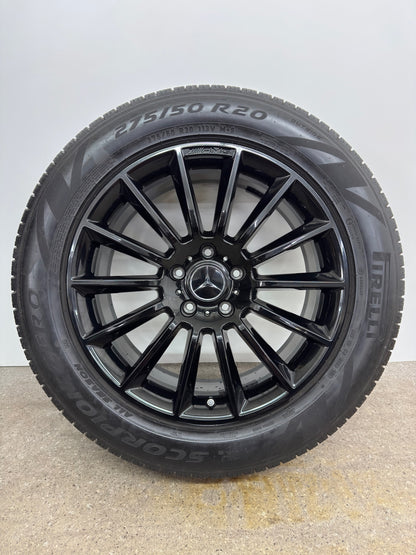 TOP ZUSTAND Original Mercedes G-Klasse W 463 W 465 20 Zoll AMG Ganzjahresreifen Felgen A4634011700 275/50 R20 113V MO Allwetterreifen Alufelgen Schwarz Sommerreifen Sommerräder SUV MwSt.