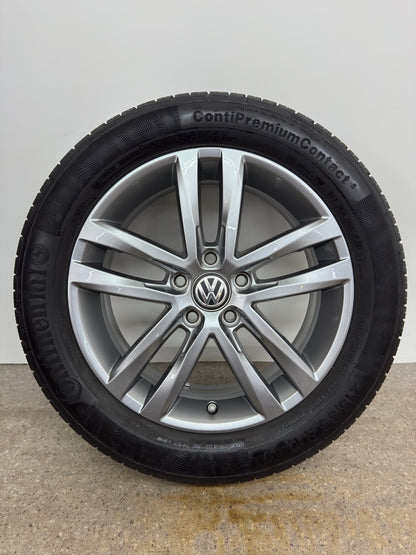 TOP ZUSTAND Original VW Touran II 2 5T 17 Zoll Salvador Sommerräder Sommerreifen Felgen 5TA601025G Alufelgen R-Line Highline Anthrazit 215/55 R17 94V 6,5x17 ET52 RDKS Sommerradsatz MwSt.
