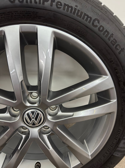 TOP ZUSTAND Original VW Touran II 2 5T 17 Zoll Salvador Sommerräder Sommerreifen Felgen 5TA601025G Alufelgen R-Line Highline Anthrazit 215/55 R17 94V 6,5x17 ET52 RDKS Sommerradsatz MwSt.