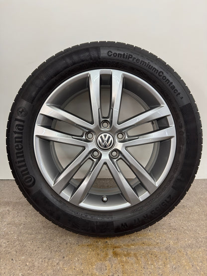 TOP ZUSTAND Original VW Touran II 2 5T 17 Zoll Salvador Sommerräder Sommerreifen Felgen 5TA601025G Alufelgen R-Line Highline Anthrazit 215/55 R17 94V 6,5x17 ET52 RDKS Sommerradsatz MwSt.