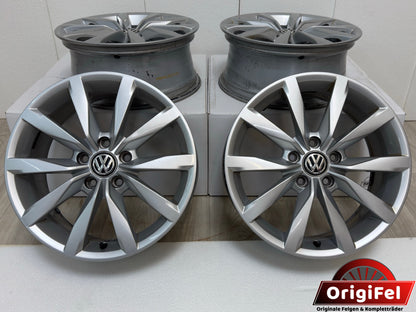 TOP Original VW Golf VII 7 5G 17 Zoll Dijon Felgen Alufelgen 5G0601025CH 7x17 ET49 Silber Variant Kombi Limousine GTI GTD R-Line 5x112 Felgensatz MwSt. auweisbar