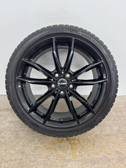 VW Golf VII 7 5G VIII 8 5H Skoda Octavia 3 III 5E Seat Cupra Leon 5F KL Audi A3 S3 8V 8Y 18 Zoll Winterräder Winterreifen Felgen Alufelgen 225/40 R18 92V M+S 7,5x18 ET46 5x112 Schwarz Winterradsatz