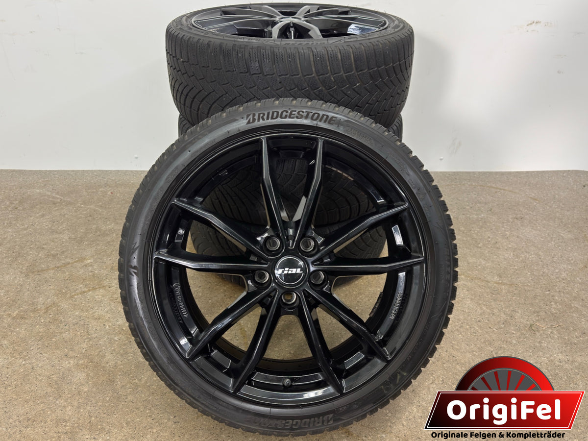 VW Golf VII 7 5G VIII 8 5H Skoda Octavia 3 III 5E Seat Cupra Leon 5F KL Audi A3 S3 8V 8Y 18 Zoll Winterräder Winterreifen Felgen Alufelgen 225/40 R18 92V M+S 7,5x18 ET46 5x112 Schwarz Winterradsatz