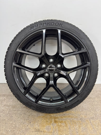 VW Golf VIII 7 5G Audi A3 S3 8V TT 8J Seat Cupra Leon 1P 5F Skoda Octavia III 3 5E 18 Zoll Winterräder Winterreifen Felgen Alufelgen 225/40 R18 92V M+S Schwarz Sport Line Borbet KBA 50658