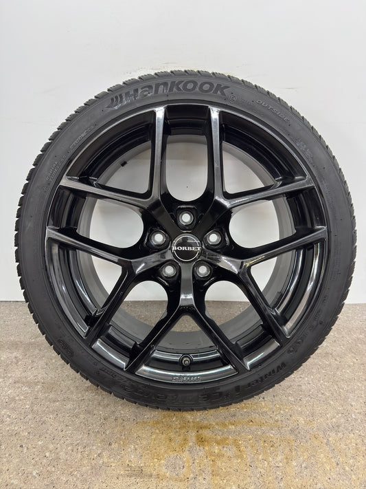 VW Golf VIII 7 5G Audi A3 S3 8V TT 8J Seat Cupra Leon 1P 5F Skoda Octavia III 3 5E 18 Zoll Winterräder Winterreifen Felgen Alufelgen 225/40 R18 92V M+S Schwarz Sport Line Borbet KBA 50658