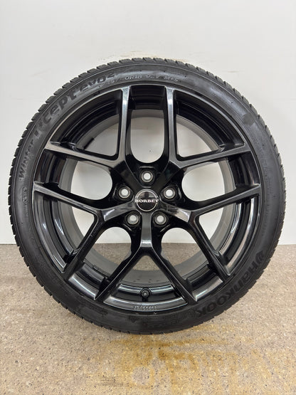VW Golf VIII 7 5G Audi A3 S3 8V TT 8J Seat Cupra Leon 1P 5F Skoda Octavia III 3 5E 18 Zoll Winterräder Winterreifen Felgen Alufelgen 225/40 R18 92V M+S Schwarz Sport Line Borbet KBA 50658