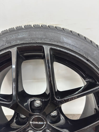 VW Golf VIII 7 5G Audi A3 S3 8V TT 8J Seat Cupra Leon 1P 5F Skoda Octavia III 3 5E 18 Zoll Winterräder Winterreifen Felgen Alufelgen 225/40 R18 92V M+S Schwarz Sport Line Borbet KBA 50658
