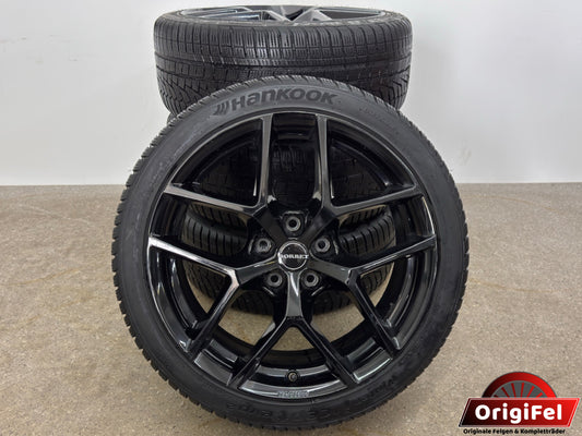 VW Golf VIII 7 5G Audi A3 S3 8V TT 8J Seat Cupra Leon 1P 5F Skoda Octavia III 3 5E 18 Zoll Winterräder Winterreifen Felgen Alufelgen 225/40 R18 92V M+S Schwarz Sport Line Borbet KBA 50658