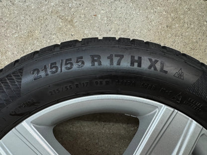 VW Passat B8 3G 3C Sharan 7N Arteon Skoda Superb III 3T Ateca 5FP Alhambra Audi Q3 8U Q2 GA A6 Allroad 4F 4F1 17 Zoll Winterräder Winterreifen Felgen Alufelgen 215/55 R17 98H M+S Winterradsatz