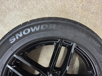 VW Tiguan II 2 5N AD1 Allspace Audi Q3 F3 18 Zoll Winterräder Winterreifen Felgen Alufelgen 235/55 R18 104V M+S 8x18 ET44 KBA 53205 Schwarz SUV R-Line Winterradsatz