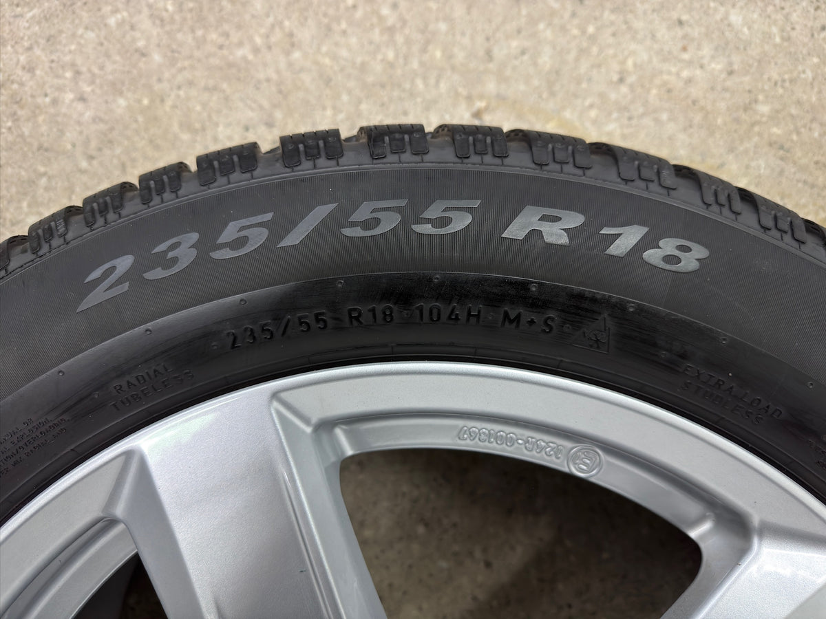 TOP DOT23 Volvo XC40 X 536 S90 V90 Cross Country 18 Zoll Winterräder Winterrreifen Felgen Alufelgen 235/55 R18 104H M+S SUV Silber Winterradsatz 5x108 7,5x18 ET50,5 KBA53529
