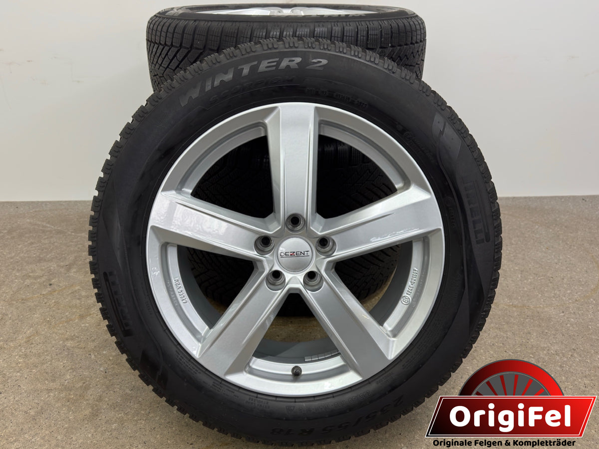 TOP DOT23 Volvo XC40 X 536 S90 V90 Cross Country 18 Zoll Winterräder Winterrreifen Felgen Alufelgen 235/55 R18 104H M+S SUV Silber Winterradsatz 5x108 7,5x18 ET50,5 KBA53529