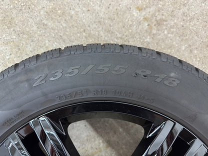 WIE NEU 7,8/7mm DOT3722 Original VW Tiguan II 2 Sebring 18 Zoll Winterräder Winterreifen Felgen 5NA601025M 5NA601025AQ Alufelgen 235/55 R18 104H M+S R-Line Schwarz Allspace AD1 5NA RDKS Winterradsatz