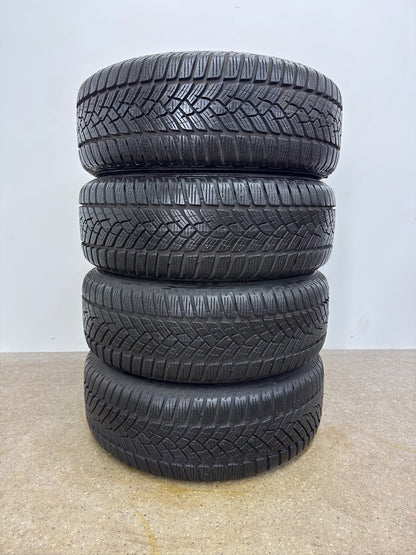 WIE NEU 8,6mm Hyundai Kona OS 4WD Kia e-Niro e-Soul DE SK3 Mazda CX-3 17 Zoll Winterräder Winterreifen Felgen Alufelgen Schwarz M+S KBA53576 Winterradsatz 215/55 R17 98V 5x114,3