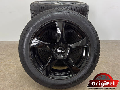 WIE NEU 8,6mm Hyundai Kona OS 4WD Kia e-Niro e-Soul DE SK3 Mazda CX-3 17 Zoll Winterräder Winterreifen Felgen Alufelgen Schwarz M+S KBA53576 Winterradsatz 215/55 R17 98V 5x114,3
