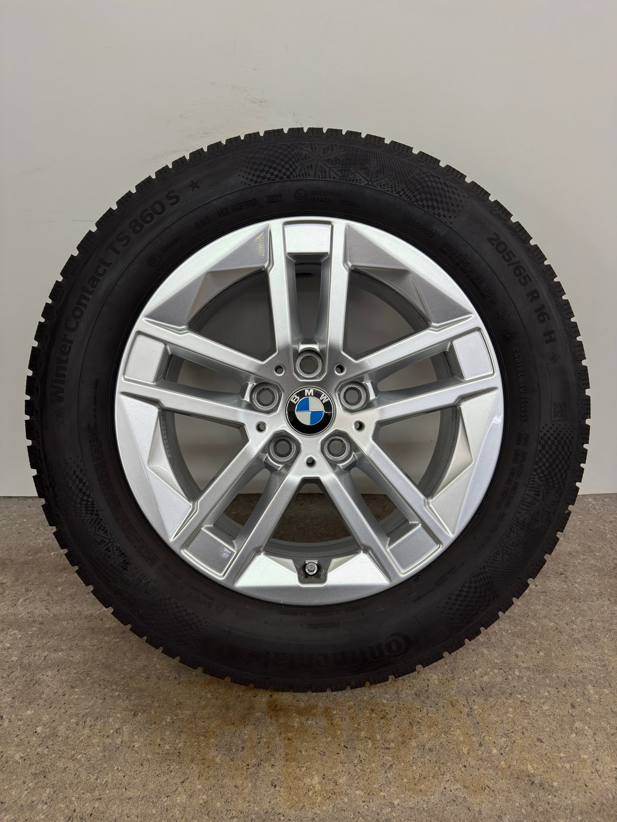 WIE NEU 8 / 7mm Original BMW 2er Active Tourer U06 Styling 186 16 Zoll Winterräder Winterreifen Felgen 6888838 Alufelgen Silber 205/65 R16 95H 5x112 7x16 ET41 IS41 RDKS Sport Line M Winterradsatz