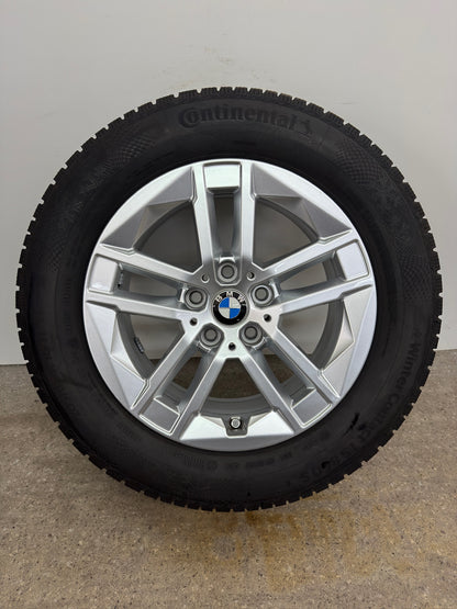 WIE NEU 8 / 7mm Original BMW 2er Active Tourer U06 Styling 186 16 Zoll Winterräder Winterreifen Felgen 6888838 Alufelgen Silber 205/65 R16 95H 5x112 7x16 ET41 IS41 RDKS Sport Line M Winterradsatz