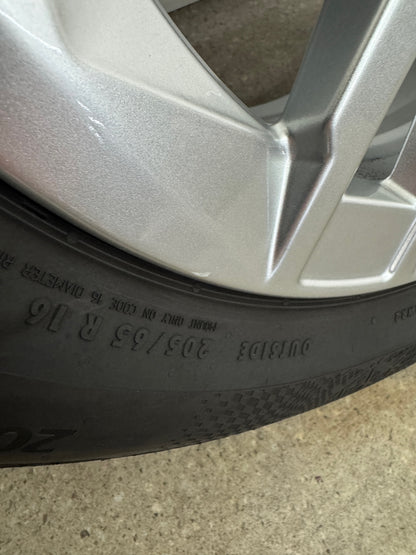 WIE NEU 8 / 7mm Original BMW 2er Active Tourer U06 Styling 186 16 Zoll Winterräder Winterreifen Felgen 6888838 Alufelgen Silber 205/65 R16 95H 5x112 7x16 ET41 IS41 RDKS Sport Line M Winterradsatz