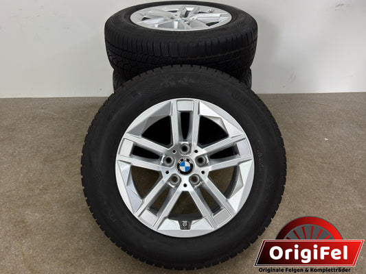 WIE NEU 8 / 7mm Original BMW 2er Active Tourer U06 Styling 186 16 Zoll Winterräder Winterreifen Felgen 6888838 Alufelgen Silber 205/65 R16 95H 5x112 7x16 ET41 IS41 RDKS Sport Line M Winterradsatz