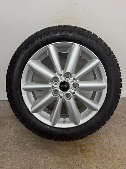 WIE NEU 8 / 7mm Original Mini Cooper F55 F56 F57 Spoke 508 16 Zoll Winterräder Winterreifen Felgen 6855117 Alufelgen 5x112 5,5x16 IS46 ET46 175/60 R16 86H Schwarz Winterradsatz RSC RFT Runflat MwSt.